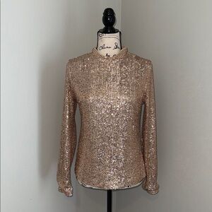 English Factory Gold Sequin Women's Top